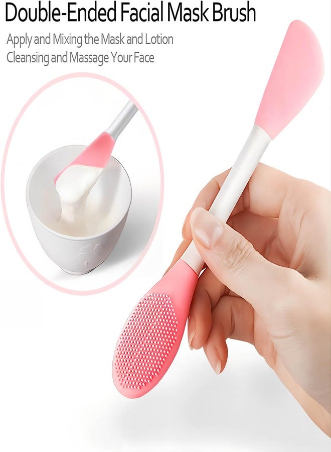 Qivorimith Facial Cleansing Brush,2 in 1 Silicone Face Scrubber for Exfoliating,Massaging,Remove Blackheads,Deep Pore Cleansing,DIY Mask - Image 5